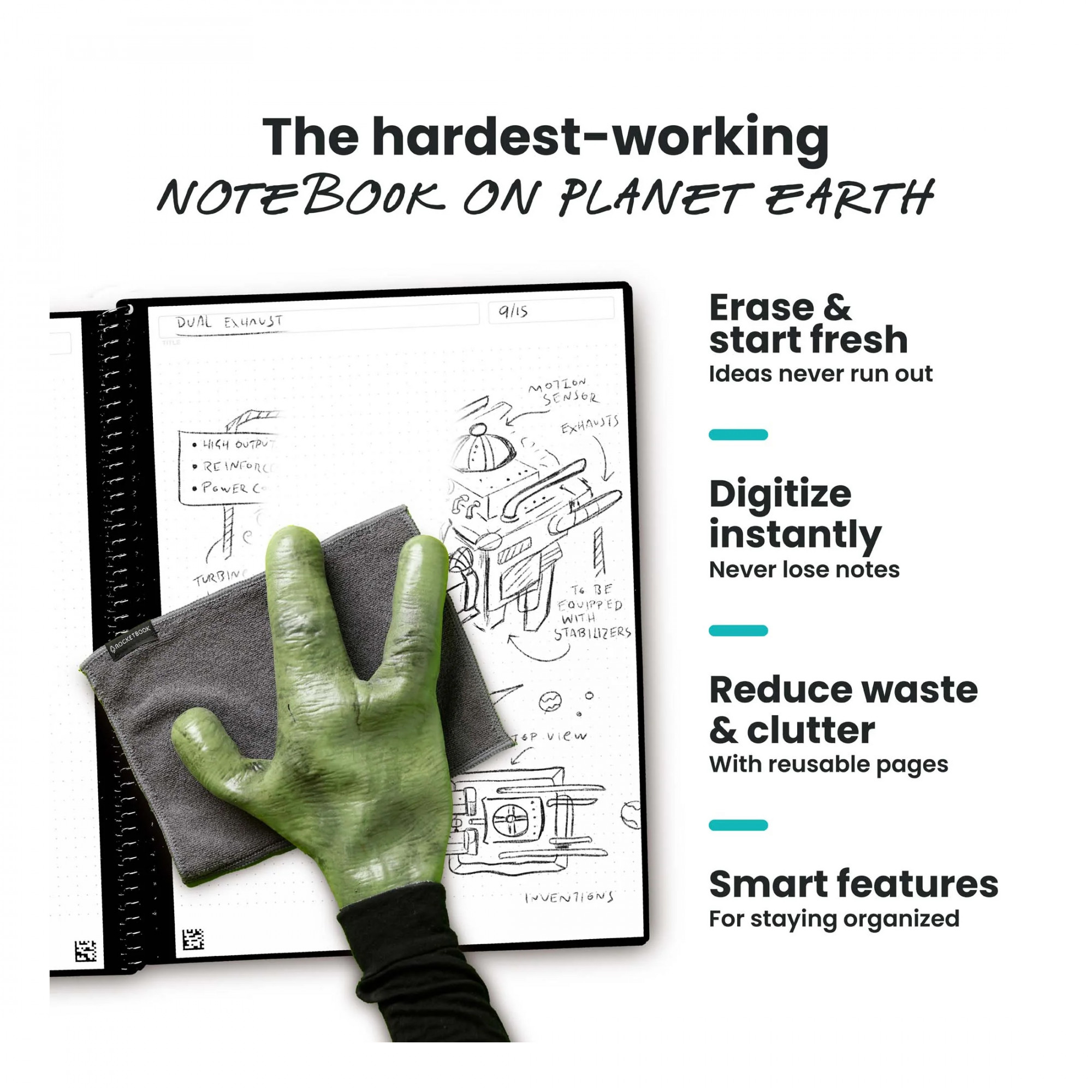 Розумний багаторазовий блокнот Rocketbook Core - Next Gen